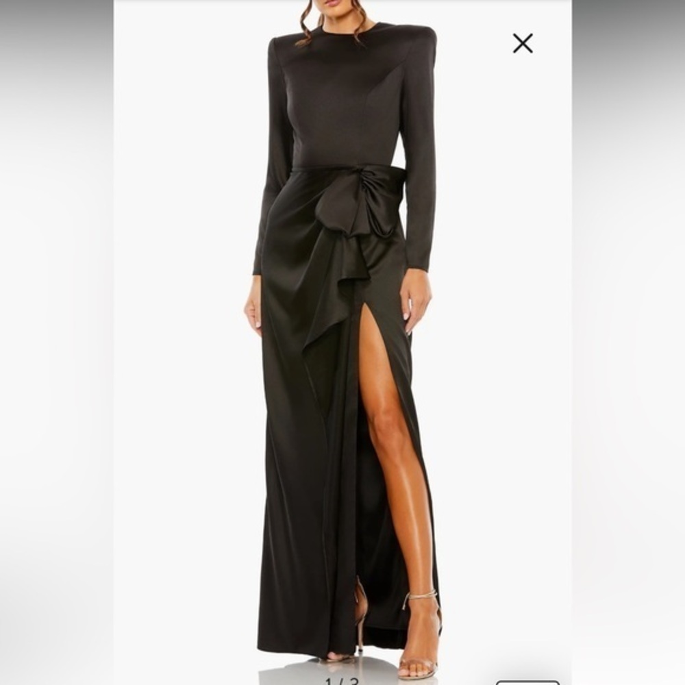 NWT - Ieena for Mac Duggal - Black Gown - 10